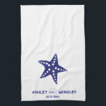 Starfish Tea Towel, keukenhanddoek voor bruiloft<br><div class="desc">Deze lieflijke keukenhanddoek is perfect voor een huwelijkscadeau of een cadeau voor het huishouden.</div>
