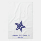 Starfish Tea Towel, keukenhanddoek voor bruiloft (Verticaal)