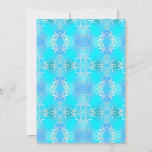 Starfish Tropical New Years Eve Party nodiging Kaart (Achterkant)