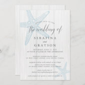 Starfish Tropical Rustic Beach Weddenschap All-in- Kaart (Voorkant / Achterkant)