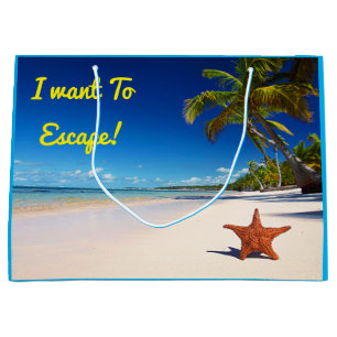 Starfish Tropical Sandy Beach Palm Tree Island Groot Cadeauzakje