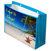 Starfish Tropical Sandy Beach Palm Tree Island Groot Cadeauzakje (Voorkant Gekanteld)