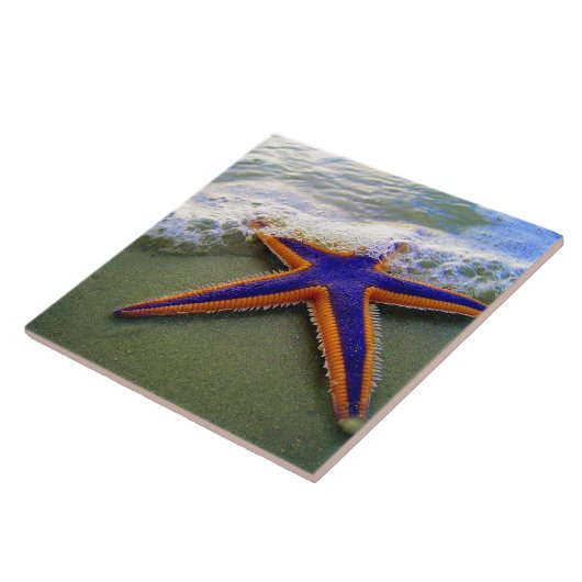Starfish Tropical Sandy Beach Zee Wave Tegeltje (Zijkant)