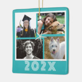 Starfish Turquoise Family Photo Collage Dated Keramisch Ornament (Links)