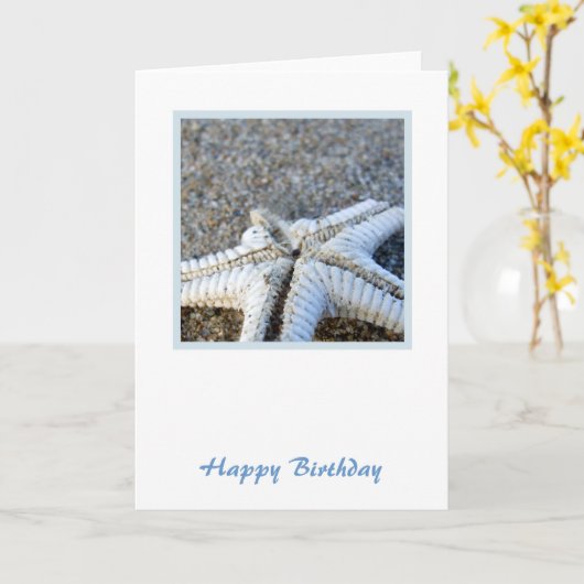 Starfish Verjaardag Kaart (Gele Bloem)