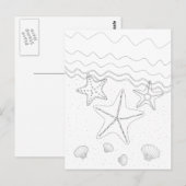 Starfish Volwassenen Briefkaart (Voorkant / Achterkant)