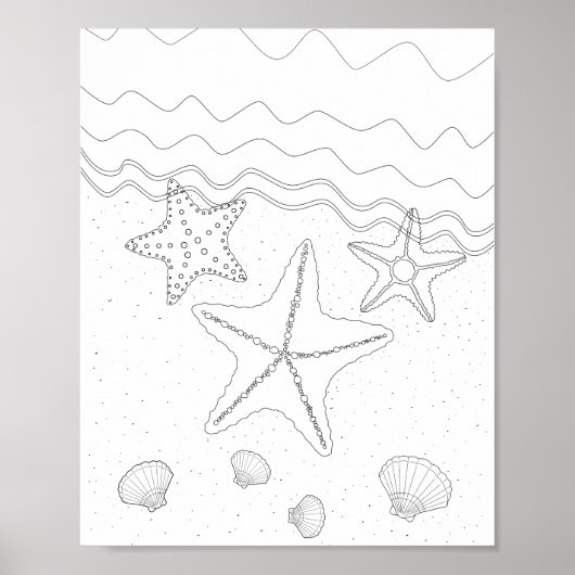 Starfish Volwassenen Poster (Voorkant)