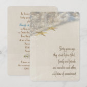 Starfish Vow Renewal voor 40e Jubileum Kaart (Voorkant / Achterkant)