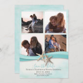 Starfish Waterverf Bestemming Strand Bruiloft Save The Date (Voorkant / Achterkant)