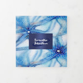 Starfish waterverf patroonkoppels strand foto drieluik uitnodiging (Cover)