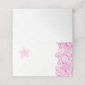 Starfish wave wervelt roze strand gast plaats kaar plaatskaartje (Buitenkant ongevouwen)