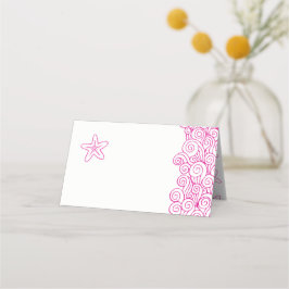 Starfish wave wervelt roze strand gast plaats kaar plaatskaartje