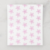 Starfish wave wervelt roze strand gast plaats kaar plaatskaartje (Binnenkant ongevouwen)