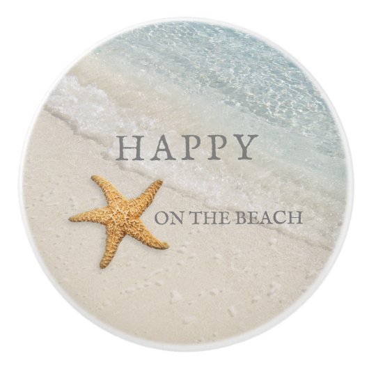 Starfish Waves Beach House Keramische Knop (Voorkant)