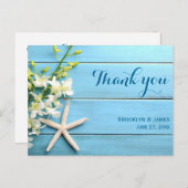 Starfish Weddenschap Bedankt Briefkaarten met Orch (Voorkant / Achterkant)