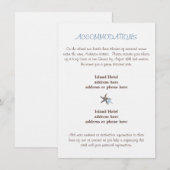 Starfish Wedding Accommodatie Enclosure Card Informatiekaartje (Voorkant / Achterkant)