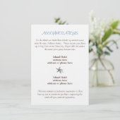 Starfish Wedding Accommodatie Enclosure Card Informatiekaartje (Staand voorkant)