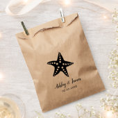 Starfish Wedding Favor Bags for Cookies & Trets Bedankzakje (Geknipt)
