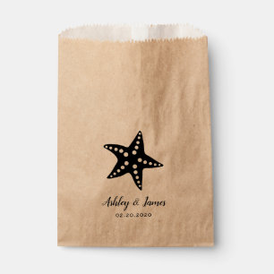 Starfish Wedding Favor Bags for Cookies & Trets Bedankzakje