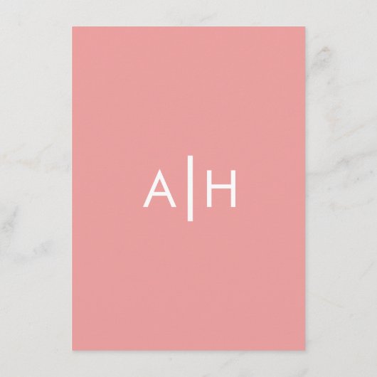 Starfish Wedding Invitation Enclosure Kaart, roze Informatiekaartje (Achterkant)