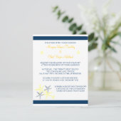 Starfish Wedding Invite Kaart (Staand voorkant)