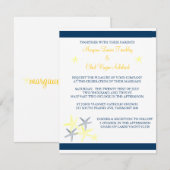 Starfish Wedding Invite Kaart (Voorkant / Achterkant)