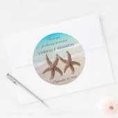 Starfish Wedding Ocean Dank je wel voor labels (Envelop)