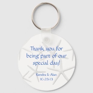 Starfish Wedding Personalized Favors Sleutelhanger