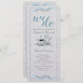 Starfish Wedding Programme Kaart (Voorkant / Achterkant)