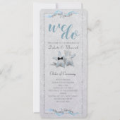 Starfish Wedding Programme Kaart (Voorkant)