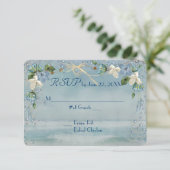 Starfish Wedding RSVP Kaartje (Staand voorkant)