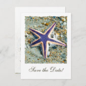 Starfish Wedding Save the Date Briefkaart (Voorkant / Achterkant)