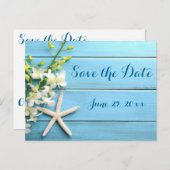 Starfish Wedding Save the Date Briefkaarten Orchid (Voorkant / Achterkant)