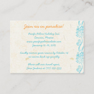 Starfish Wedding Travel Information Kaart