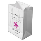 Starfish welkomstzak, bestemming bruiloft gasten medium cadeauzakje (Voorkant Gekanteld)