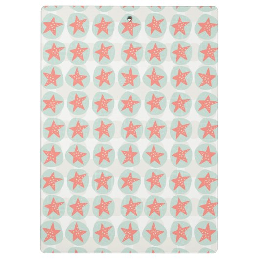 Starfish Whimsical Zee Ocean Nautical Klembord (Achterkant)