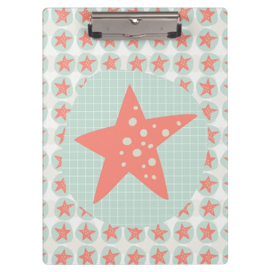 Starfish Whimsical Zee Ocean Nautical Klembord (Voorkant)