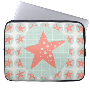Starfish Whimsical Zee Ocean Nautical Laptop Sleeve