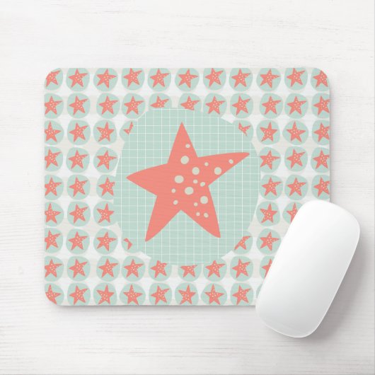 Starfish Whimsical Zee Ocean Nautical Muismat (Met muis)