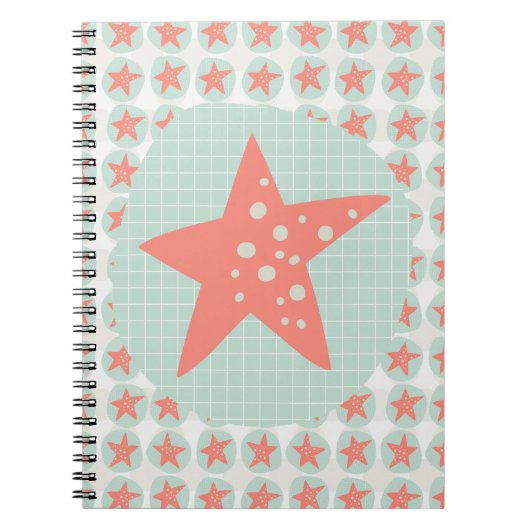 Starfish Whimsical Zee Ocean Nautical Notitieboek (Voorkant)
