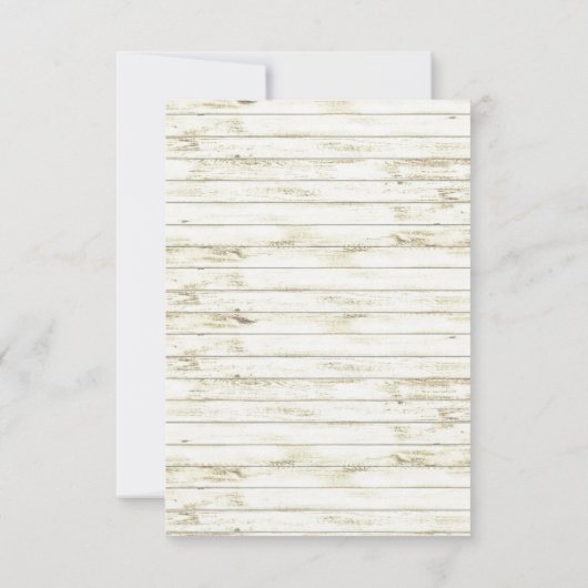 Starfish Whitewash Wood Beach Wedding RSVP Mint Kaartje (Achterkant)