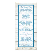 Starfish Whitewashed Wood Beach Wedding Program Reclamekaart (Achterkant)