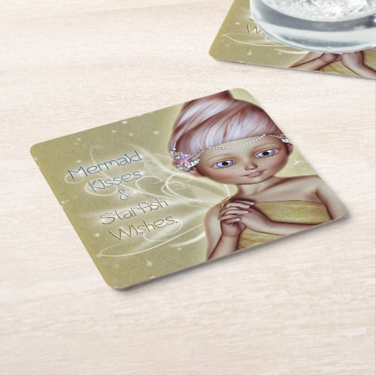 Starfish Wish Kartonnen Onderzetters (Schuin)