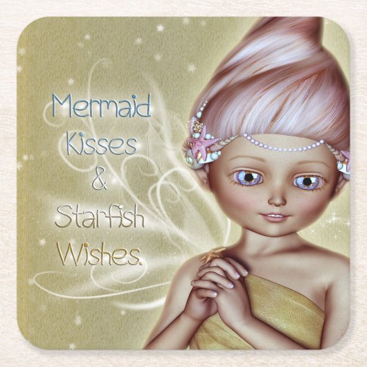 Starfish Wish Kartonnen Onderzetters (Voorkant)