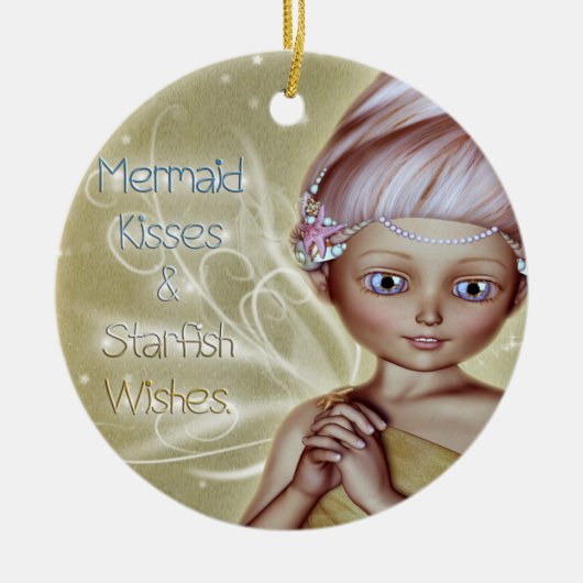 Starfish Wish Keramisch Ornament (Voorkant)