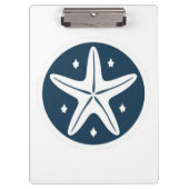 Starfish with White Stars Klembord (Voorkant)