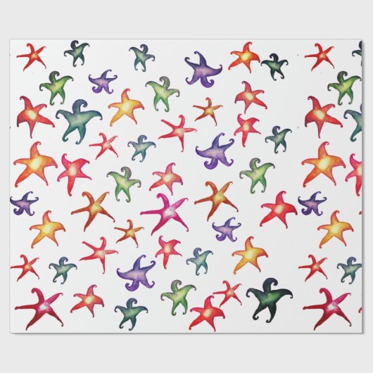 Starfish Wrapping Paper Cadeaupapier (Vlak)