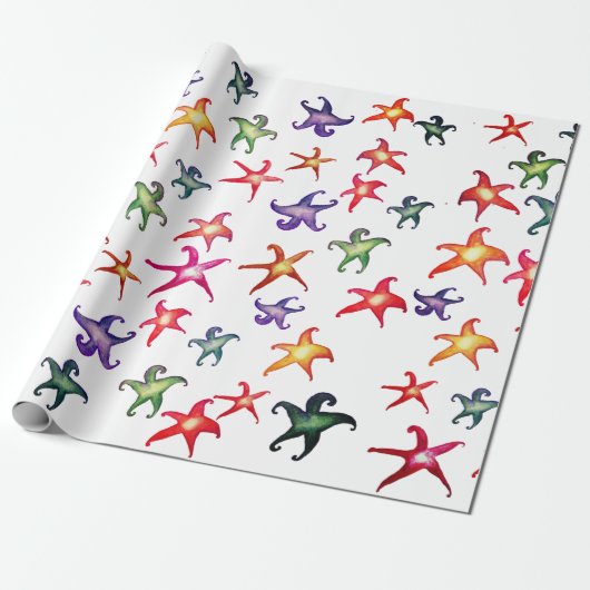 Starfish Wrapping Paper Cadeaupapier (Uitgerold)