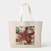 Starfish, Zanzibar, Tanzania Grote Tote Bag (Achterkant)