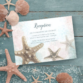 Starfish Zee Nautical Beach Wedding Reception Kaar RSVP Kaartje